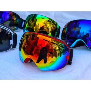 New ELAX Double Layer Anti Fog Lens Ski Goggles Skiing Snowboarding